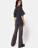 Herlom Trouser in Velvet Brown Snake