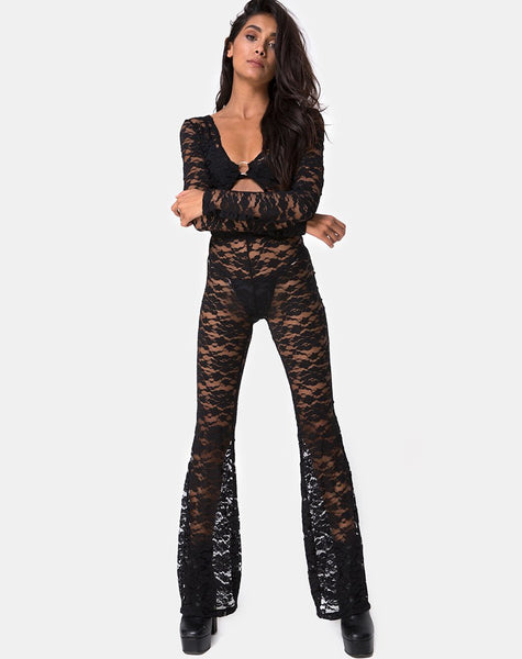 Herlom Trouser in Lace black