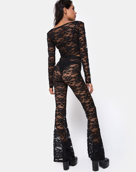 Herlom Trouser in Lace black