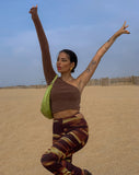 Image of MOTEL X IRIS Sidan Top in Knit Brown