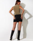 IMAGE OF Herti Top in Mixed Animal Flock Olive