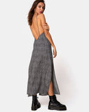 Hime Maxi Dress in Ditsy Leopard Grey