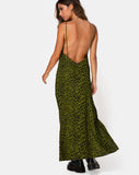 Hime Maxi Dress in Cheetah Khaki