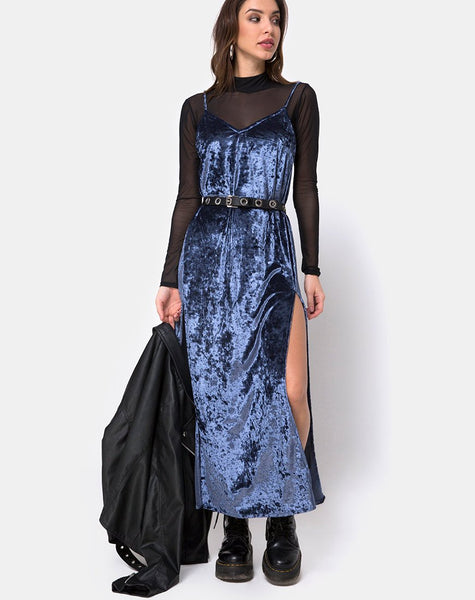 Hime Maxi Dress in Velvet Blue