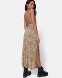 Hime Maxi Dress in Mini Tiger Brown