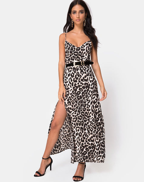 Hime Maxi Dress in Oversize Jaguar