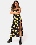 Hime Maxi Dress in Sunny Days Black