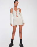 image of Hojay Mini Dress in Coconut Milk