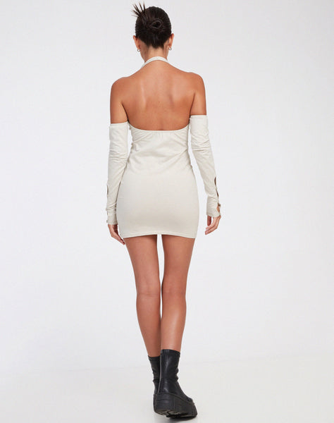 image of Hojay Mini Dress in Coconut Milk