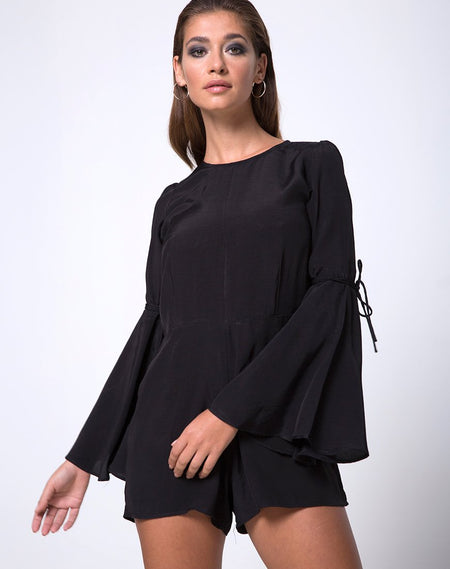 Drille Cutout playsuit in Black