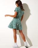 Image of Holma Mini Dress in Floral Field Green