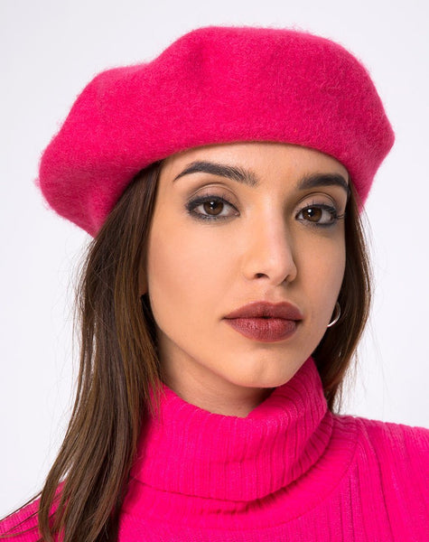 Wool Beret in Pink