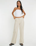 image of Idama Wide Leg Trouser in Ecru