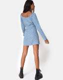 Ilova Dress in Skater Polka Blue