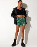 Image of Ima Mini Skirt in 70s Ripple Green