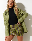 image of Ima Mini Skirt in Chevron Green