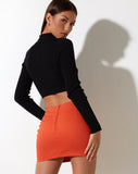 Image of Ima Mini Skirt in Twill Tangerine