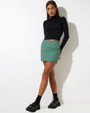 image of Ima Mini Skirt in Retro Tile Green