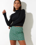 image of Ima Mini Skirt in Retro Tile Green