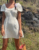 image of Sasyana Mini Dress in Pretty Petal Ivory