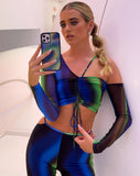 Image of MOTEL X OLIVIA NEILL Iphone Case in Triple Orb Blue and Green