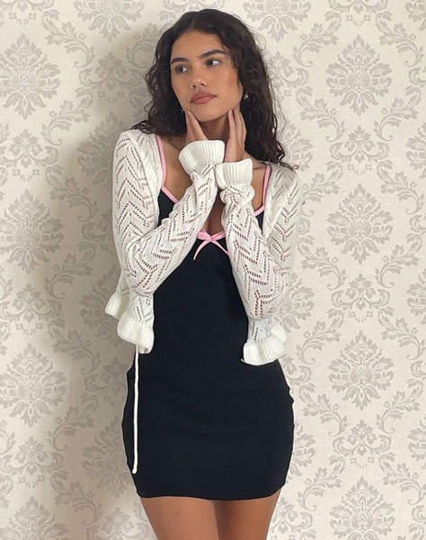 image of Vella Cardi in Knitted Ivory