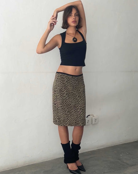 Pravara Mini Skirt in Leopard Print