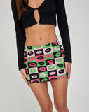 image of Ina Mini Skirt in Lips Green