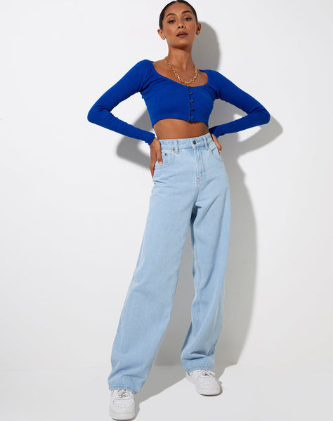 Ineke Crop Top in Cobalt