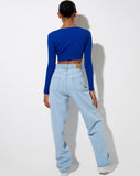 Ineke Crop Top in Cobalt