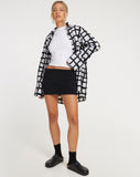 image of Elm Shirt in Mono Painted Check Black