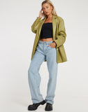 IMAGE OF Saken Blazer in PU Leaf Green