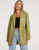 IMAGE OF Saken Blazer in PU Leaf Green