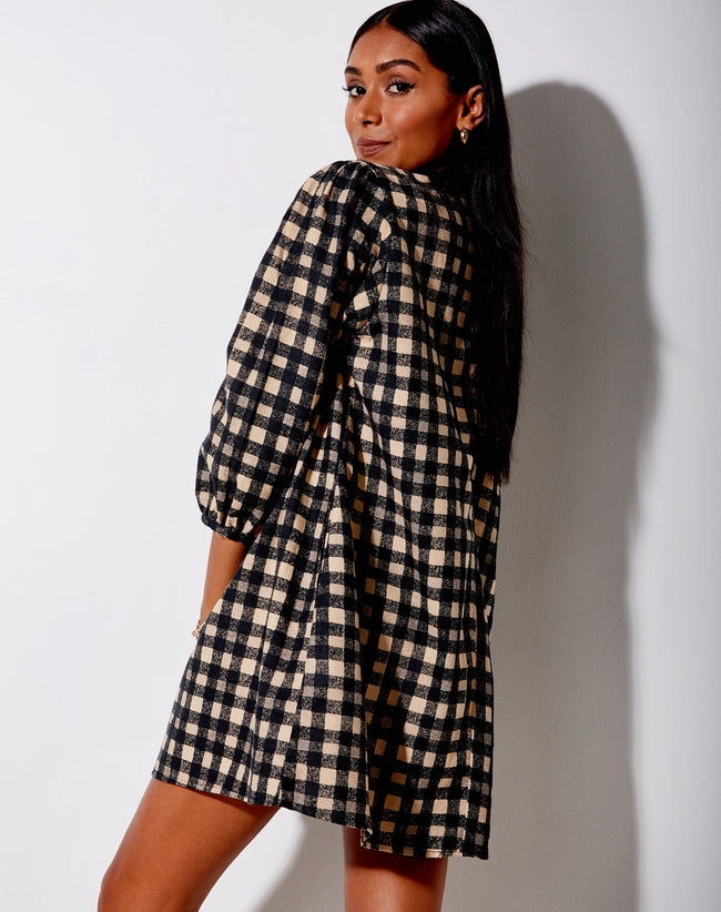 Isha Mini Dress in 90's Grunge Check