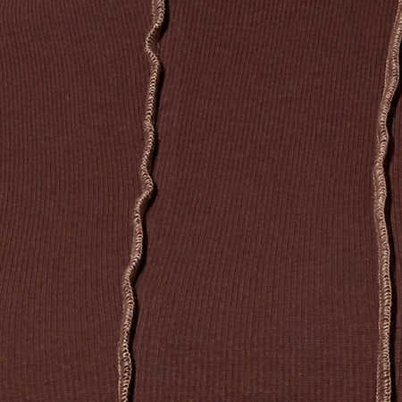 Ivy Vest Top in Deep Mahogany with Lighter Brown Stitch