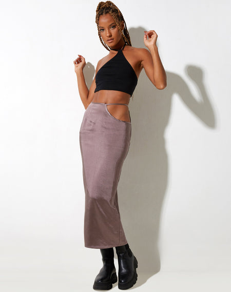 Magata Midi Skirt in Bitter Chocolate