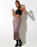 image of Gardy Midi Skirt in Satin Steel