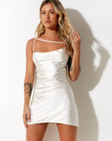 Image of Iza Slip Dress in Satin Ivory