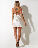 Image of Iza Slip Dress in Satin Ivory