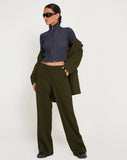 Image of Jabba Wide Leg Trouser in Dark Khaki