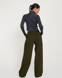 Image of Jabba Wide Leg Trouser in Dark Khaki