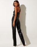 Jacinta Trouser in PU Black