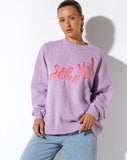 IMAGE OF Jamin Jumper in Knit Lilac See Ya