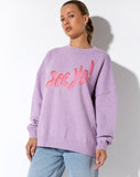 IMAGE OF Jamin Jumper in Knit Lilac See Ya