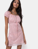 Janette Dress in Lace Rose