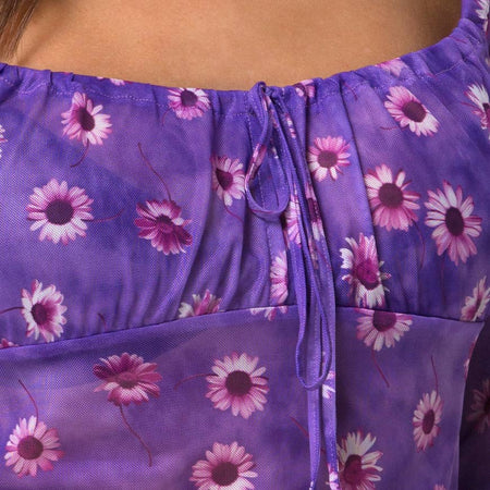 Janina Top in Daisy Daze Purple