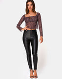 Image of Janina Top in Rar Leopard Mesh