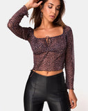 Image of Janina Top in Rar Leopard Mesh