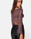 Image of Janina Top in Rar Leopard Mesh