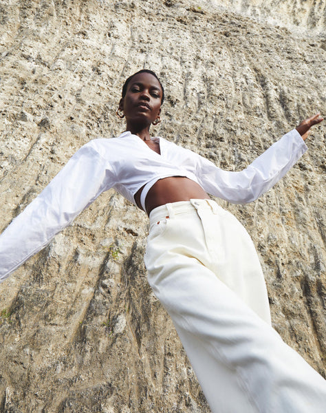 Image of Elyse Crop Top in White